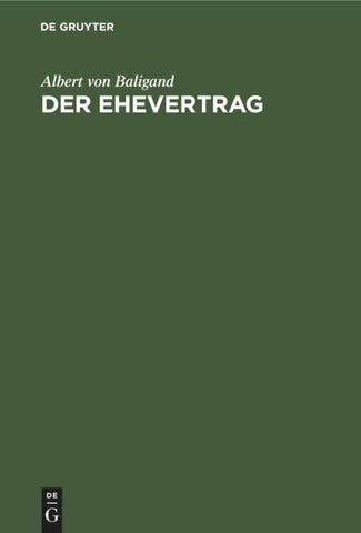 Der Ehevertrag