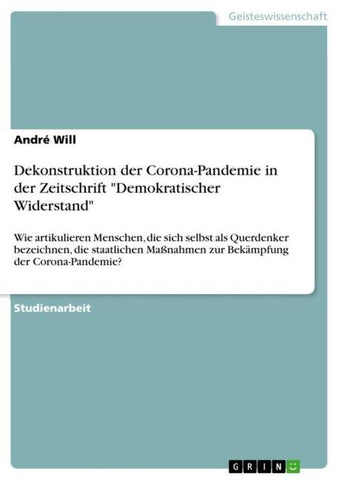 Dekonstruktion der Corona-Pandemie in der Zeitschrift "Demokratischer Widerstand"