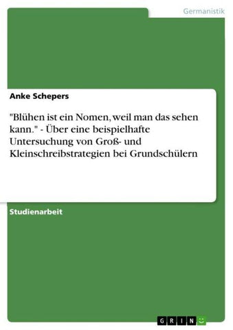 "Blühen ist ein Nomen, weil man das sehen kann." - Über eine beispielhafte Untersuchung von Groß- und  Kleinschreibstrategien bei Grundschülern