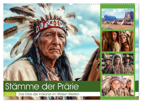 Stämme der Prärie (Wandkalender 2026 DIN A2 quer), CALVENDO Monatskalender