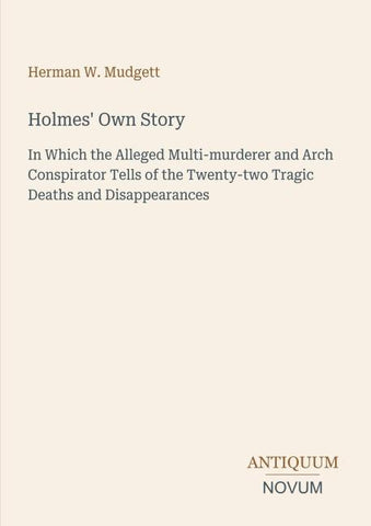 Holmes' Own Story