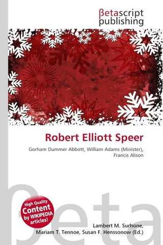 Robert Elliott Speer