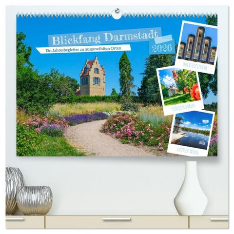 Blickfang Darmstadt! (hochwertiger Premium Wandkalender 2026 DIN A2 quer), Kunstdruck in Hochglanz