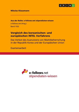 Vergleich des koreanischen- und europäischen INTEL Verfahrens