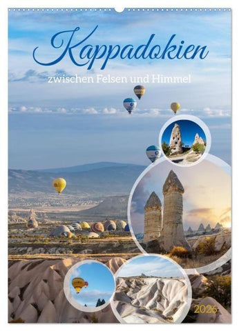 Kappadokien, zwischen Felsen und Himmel (Wandkalender 2026 DIN A2 hoch), CALVENDO Monatskalender
