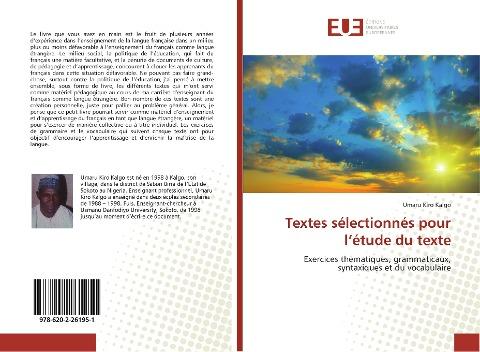 Textes sélectionnés pour l'étude du texte