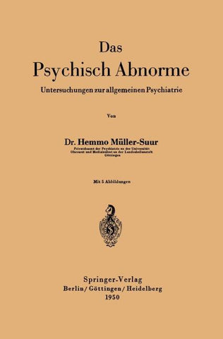 Das Psychisch Abnorme