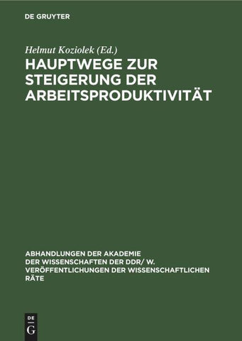 Hauptwege zur Steigerung der Arbeitsproduktivität