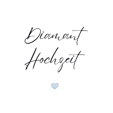Gästebuch "Diamant Hochzeit"- Premium Gästebuch Blanko