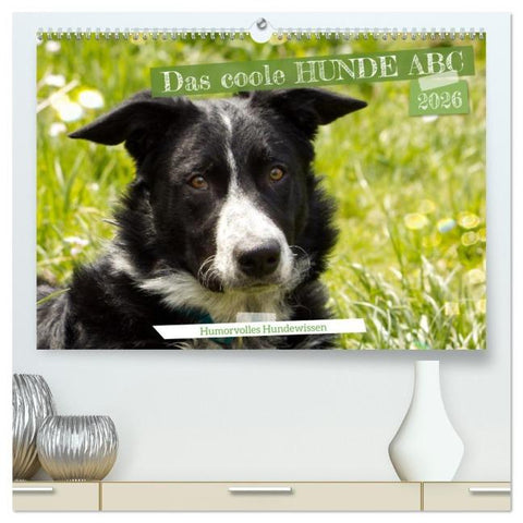 Das coole Hunde ABC (hochwertiger Premium Wandkalender 2026 DIN A2 quer), Kunstdruck in Hochglanz