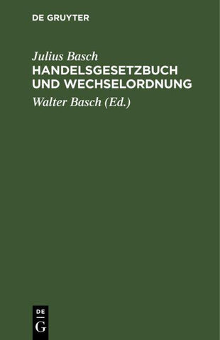 Handelsgesetzbuch und Wechselordnung