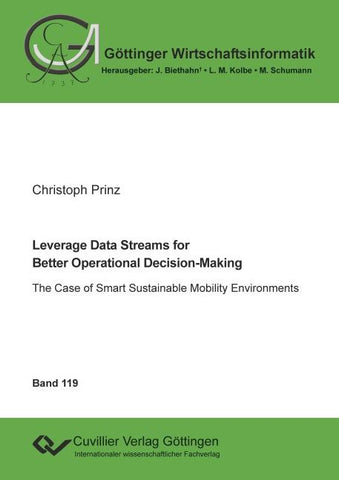Leverage Data Streams for Better Operational Decision-Making. The Case of Smart Sustainable Mobility Environments
