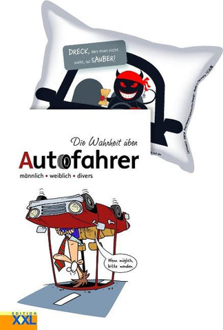 Die Wahrheit über Autofahrer (Buch) mit Scheibenschwamm