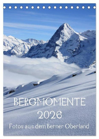 Bergmomente (Tischkalender 2026 DIN A5 hoch), CALVENDO Monatskalender