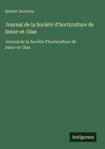 Journal de la Société d'horticulture de Seine-et-Oise