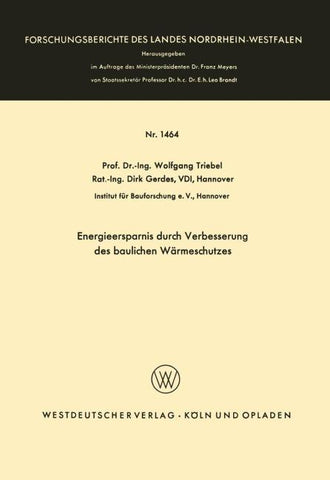 Energieersparnis durch Verbesserung des baulichen Wärmeschutzes