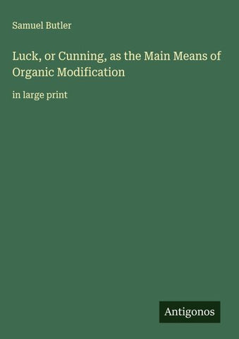 Luck, or Cunning, as the Main Means of Organic Modification