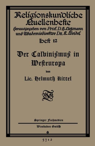 Der Calvinismus in Westeuropa