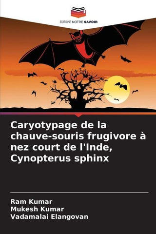 Caryotypage de la chauve-souris frugivore à nez court de l'Inde, Cynopterus sphinx