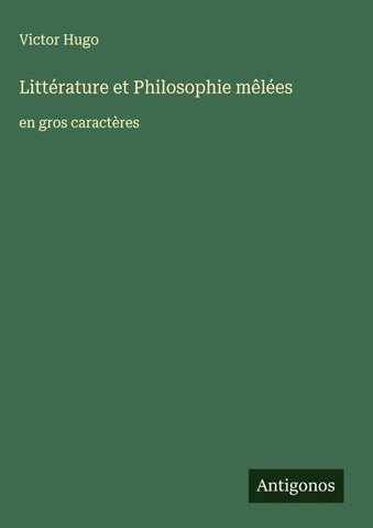 Littérature et Philosophie mêlées