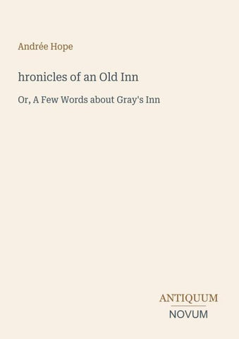 hronicles of an Old Inn