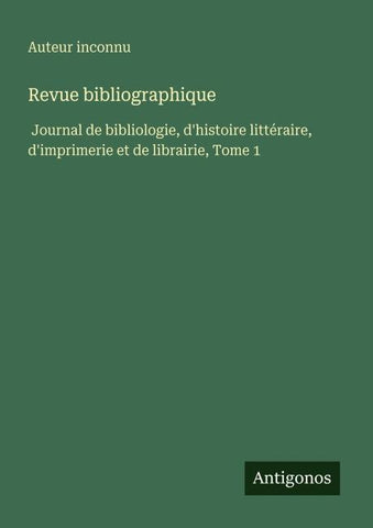 Revue bibliographique