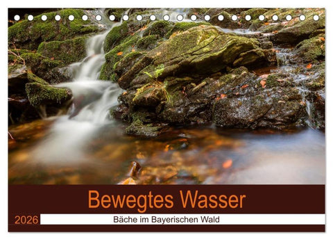 Bewegtes Wasser (Tischkalender 2026 DIN A5 quer), CALVENDO Monatskalender