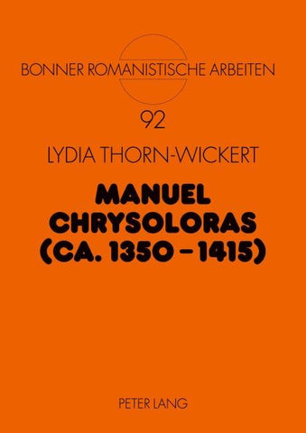 Manuel Chrysoloras (ca. 1350-1415)