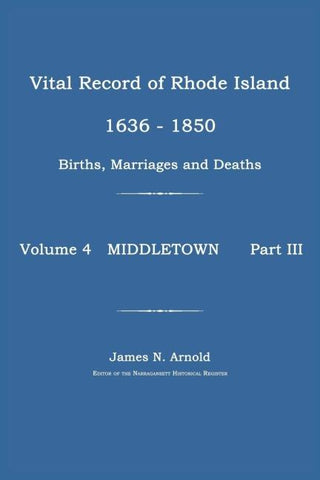 Vital Record of Rhode Island 1636-1850