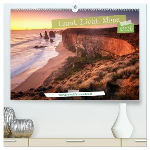 Land. Licht. Meer. (hochwertiger Premium Wandkalender 2026 DIN A2 quer), Kunstdruck in Hochglanz