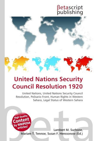 United Nations Security Council Resolution 1920