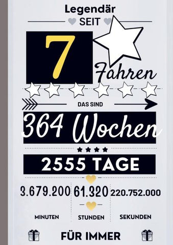 Notizbuch für Jungen 7 Jahre- Geburtstagsgeschenk für 7 jährige Jungen