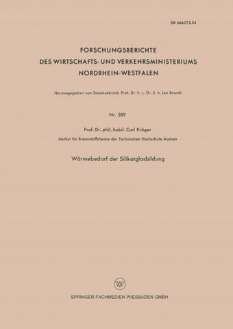 Wärmebedarf der Silikatglasbildung