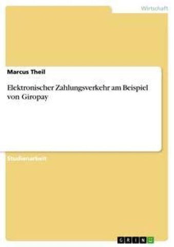 Elektronischer Zahlungsverkehr am Beispiel von Giropay