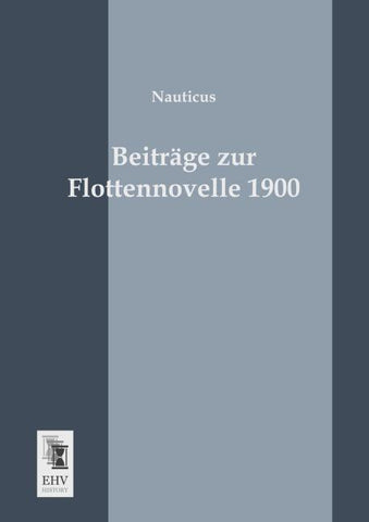 Beiträge zur Flottennovelle 1900