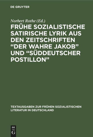 Frühe sozialistische satirische Lyrik aus den Zeitschriften „Der wahre Jakob“ und „Süddeutscher Postillon“