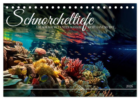 Schnorcheltiefe (Tischkalender 2026 DIN A5 quer), CALVENDO Monatskalender