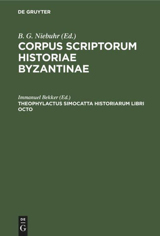 Theophylactus Simocatta Historiarum libri octo