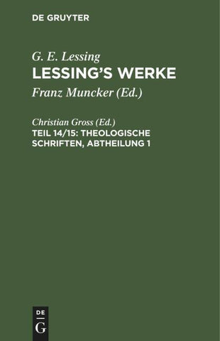 Theologische Schriften, Abtheilung 1