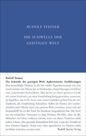 Die Schwelle der geistigen Welt