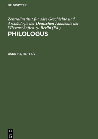 Philologus. Band 112, Heft 1/2