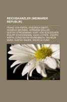Reichskanzler (Weimarer Republik)