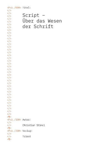 Script – Über das Wesen der Schrift