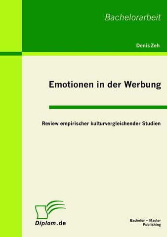 Emotionen in der Werbung: Review empirischer kulturvergleichender Studien