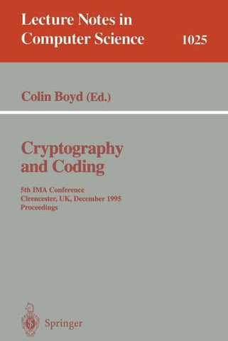 Cryptography and Coding
