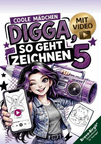 Digga, so geht Zeichnen lernen 5 - Zeichnen lernen mit Videos für Kinder ab 12