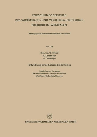 Entwicklung eines Kalksandleichtsteines