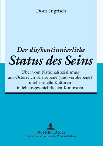 'Der dis/kontinuierliche Status des Seins'