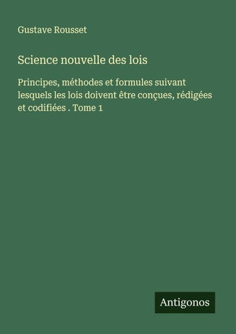 Science nouvelle des lois