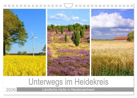 Unterwegs im Heidekreis (Wandkalender 2026 DIN A4 quer), CALVENDO Monatskalender